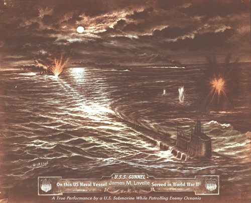 Gunnel sinks Japanese destroyer