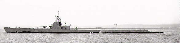 USS Gunnel SS-253 Port side view 1945